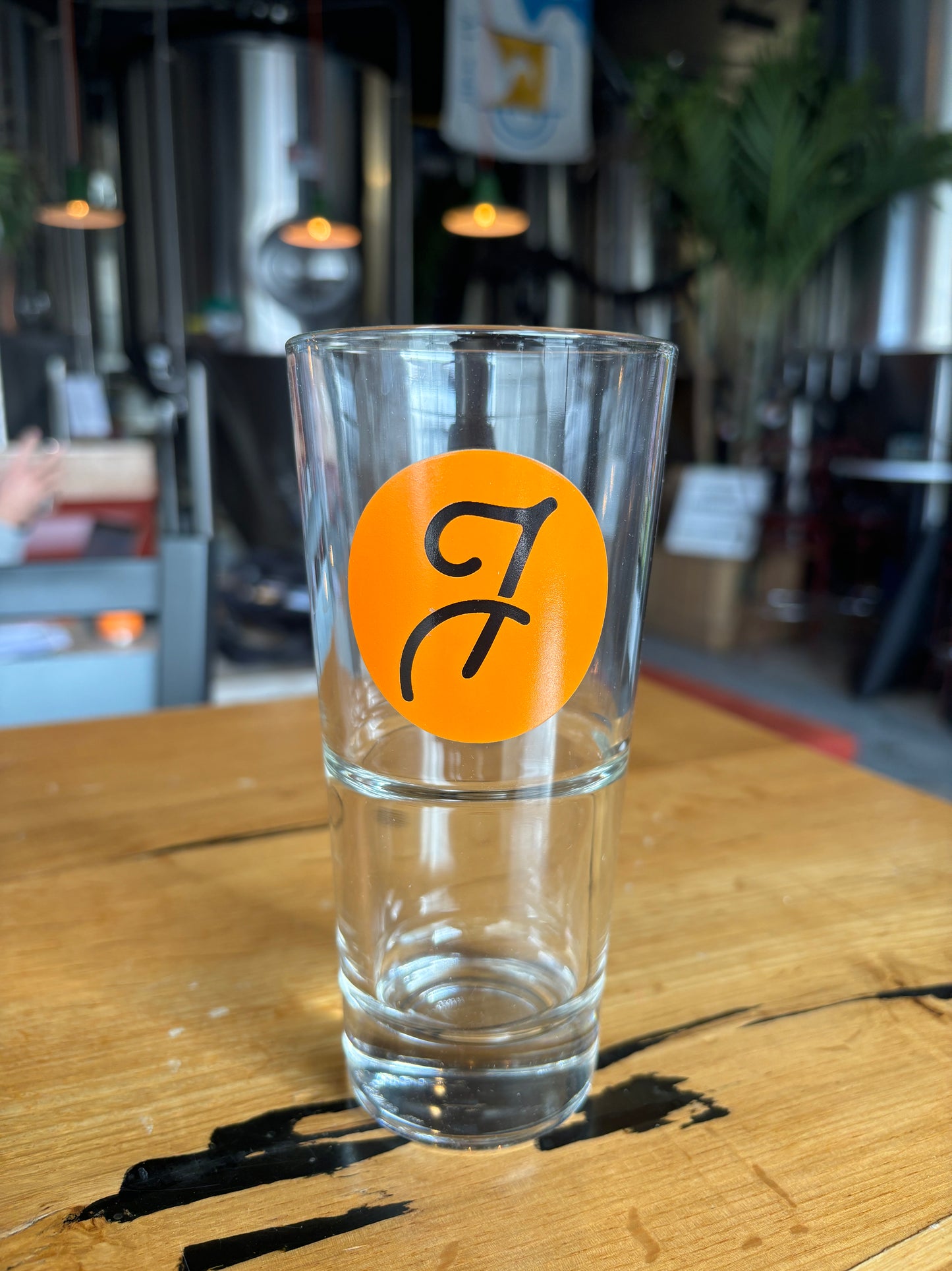 12oz Pint Glass Fixed Gear Logo