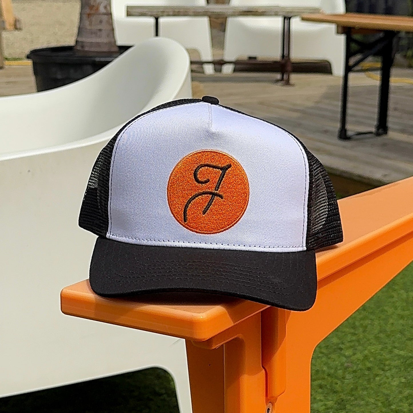White and Black Trucker Hat
