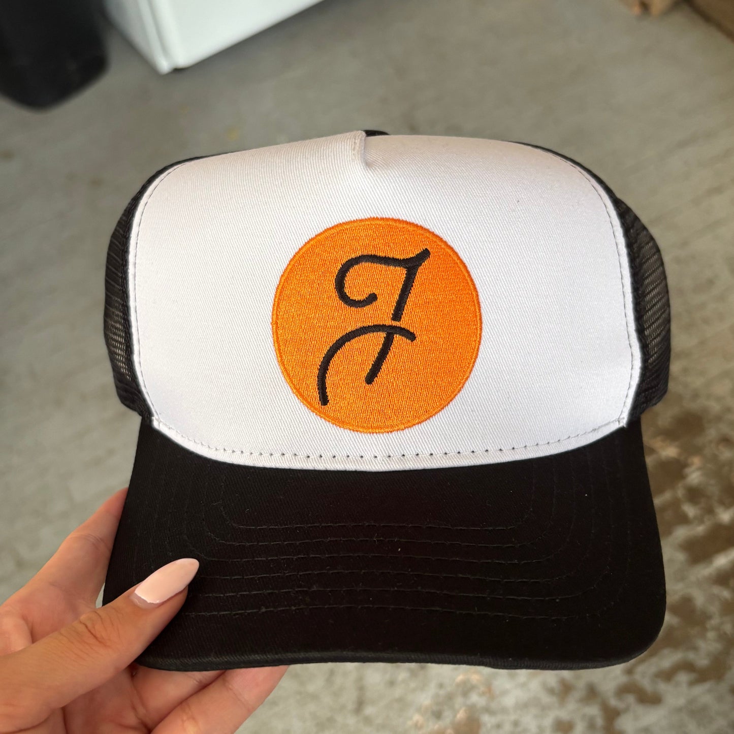 White and Black Trucker Hat