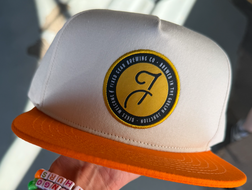 Beige & Orange Trucker Hat