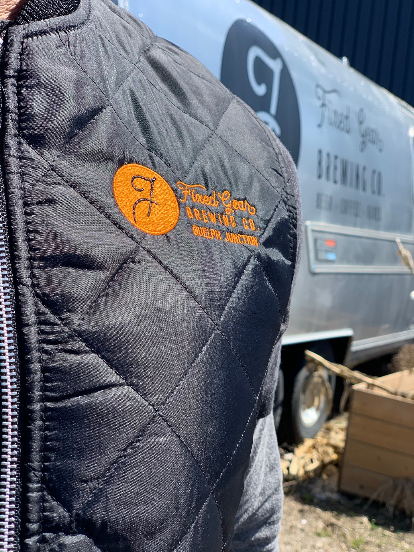 Bomber Quilted Vest (Black)