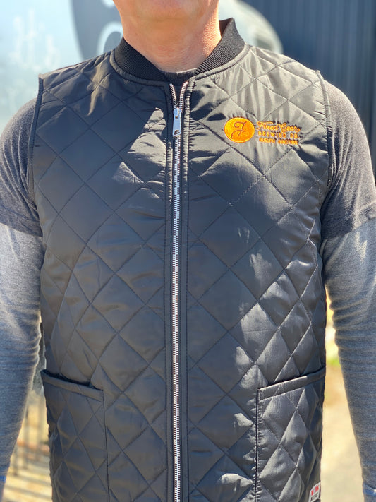 Bomber Quilted Vest (Black)