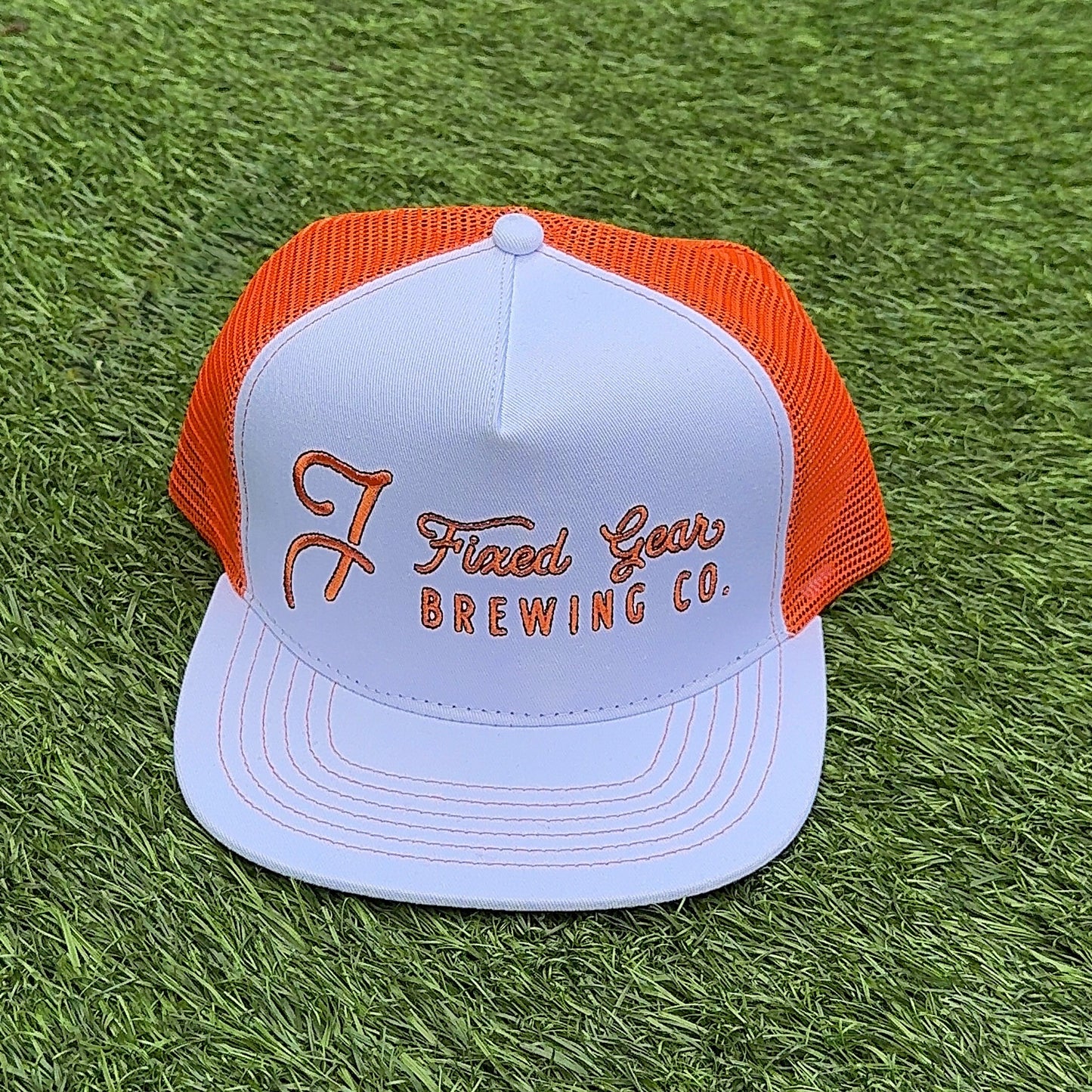 Orange and White Hat