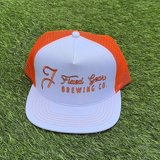 Orange and White Hat