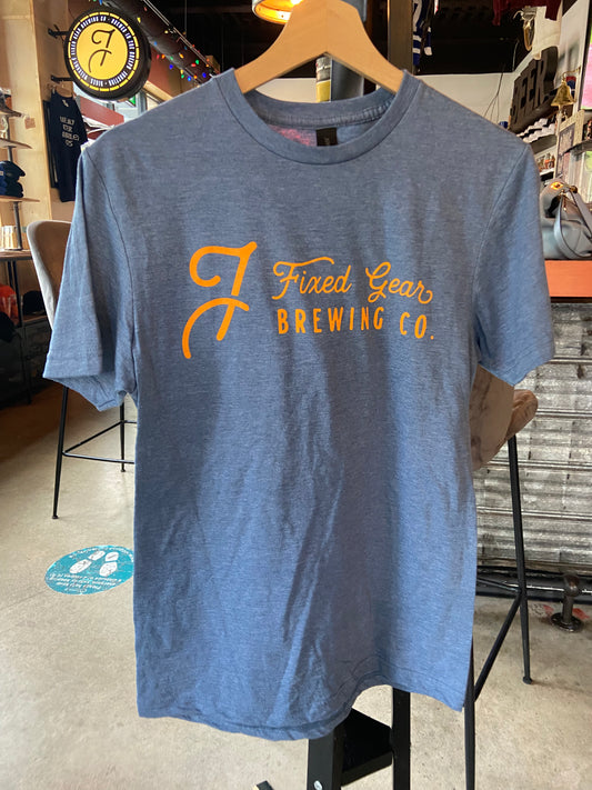Blue T-Shirt Orange Logo