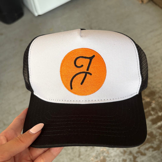 White and Black Trucker Hat