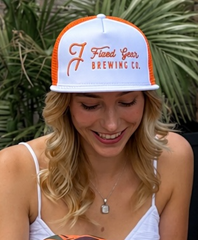 Orange and White Hat