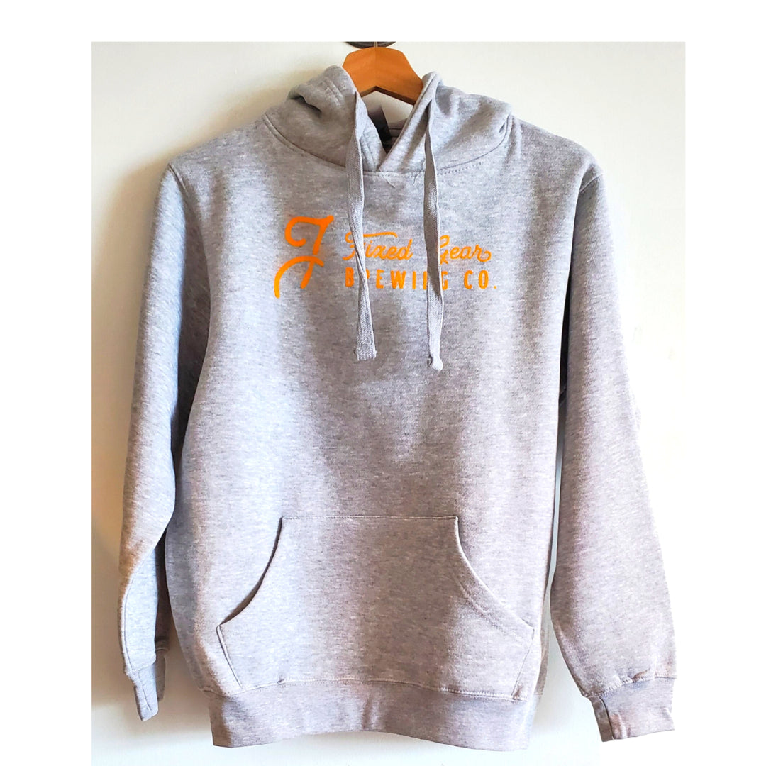 Hoodie Unisex Grey w Orange Font